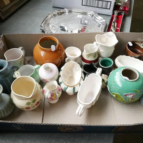 box; small jugs, vases etc