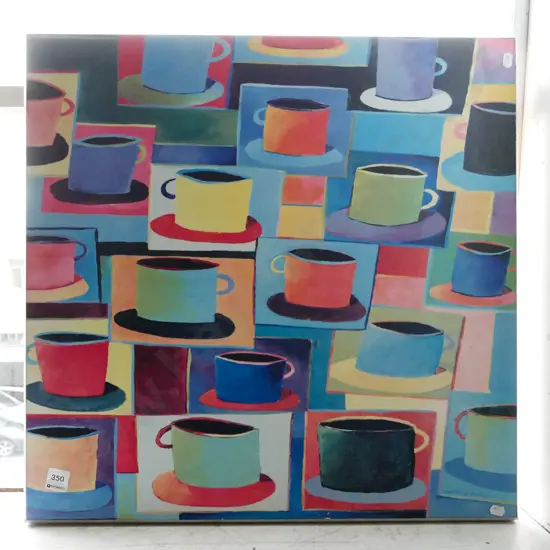 boxed print - coffee cups