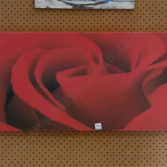 framed print on boxed canvas - rose