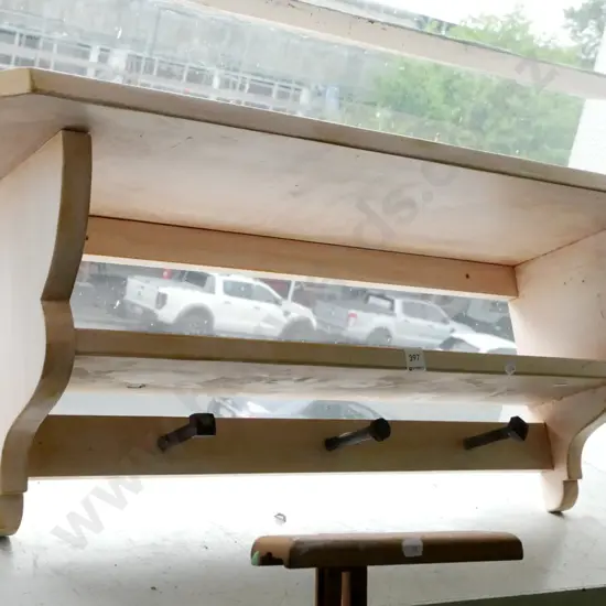 wall mounted shelf and coat rack