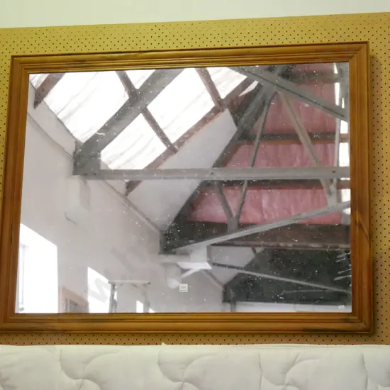 large wood framed wall mirror - needs a clean H-940