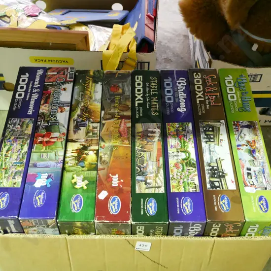 box of puzzles