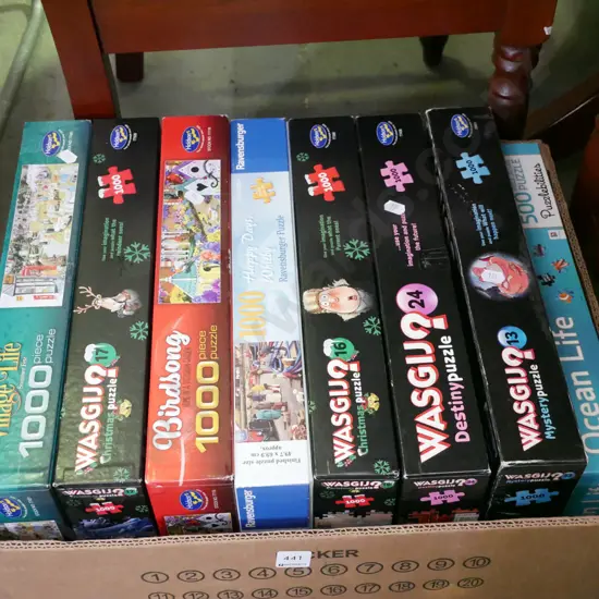 box of puzzles