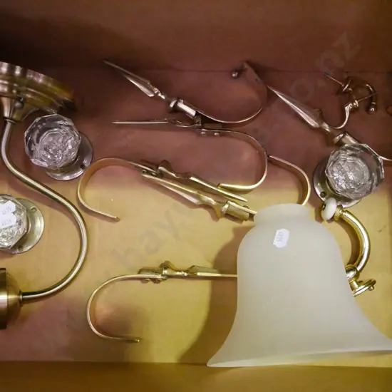 box; cut glass door handles, curtain hooks, light fitting
