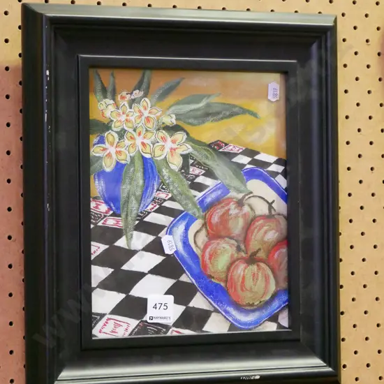 framed acrylic - still life table setting