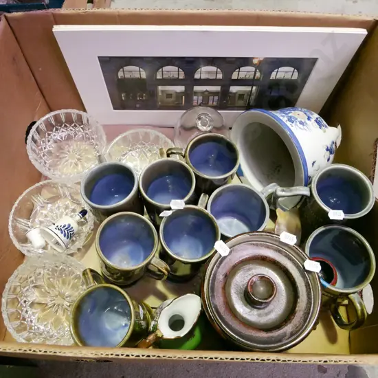 Wade Irish coffee cups, glass sweet bowls etc