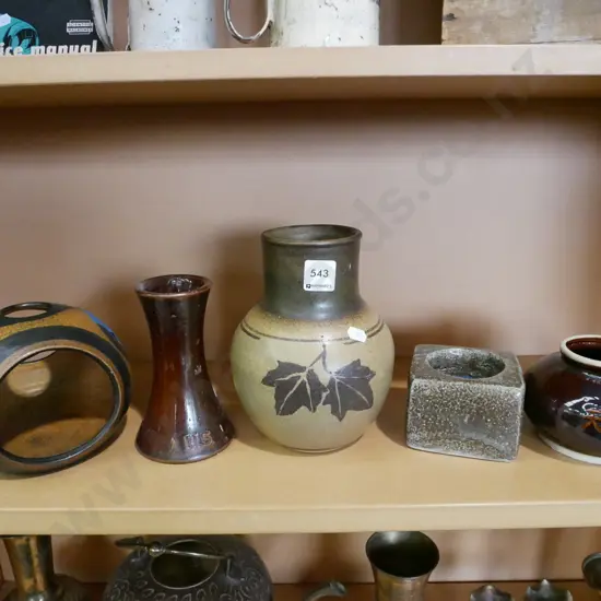 vase, studio pottery vases, unusual ball shaped tea light lantern - small crack