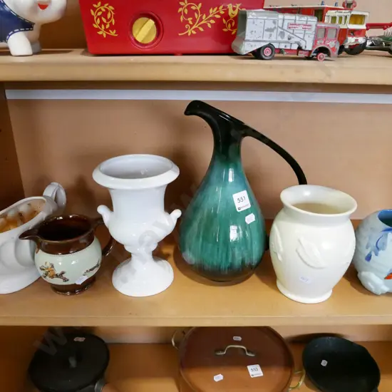 Blue Mountain ewer vase, vases, small Denby jug