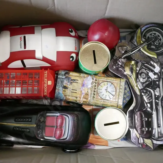 box; money boxes, tins