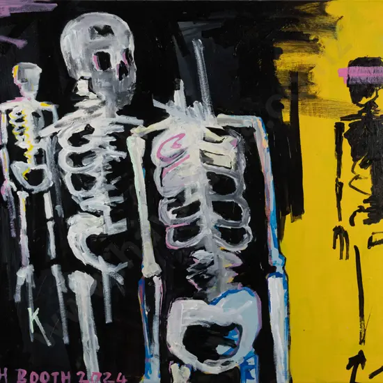 Elijah Booth 2024 - boxed acrylic on canvas "Tonal Remedy I" H-555 W-710