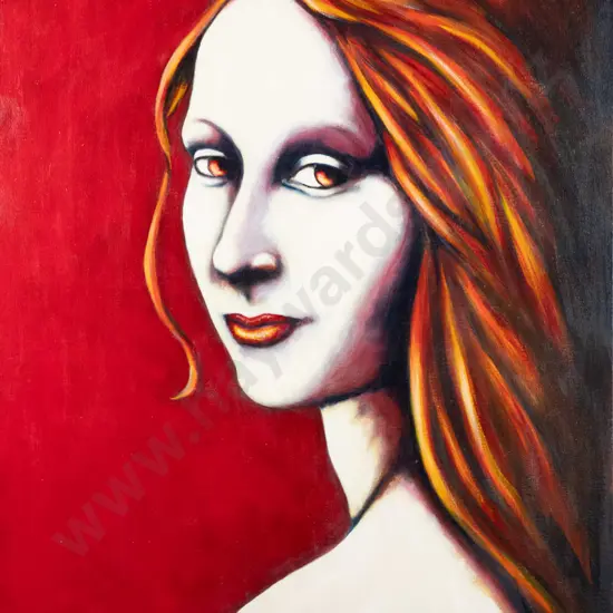 S Russell - boxed oil on canvas - portrait H-1090 W-800