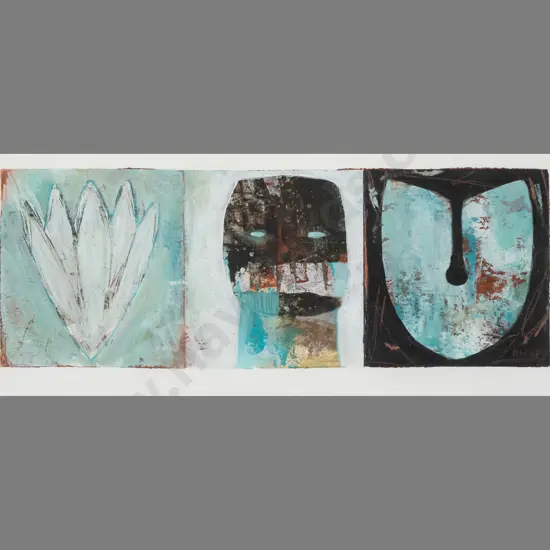 Megan Huffadine 2018 - unframed watercolour triptych H-100 W-265