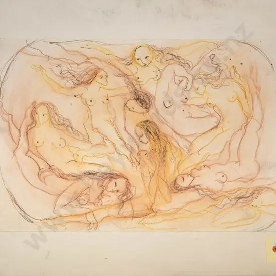 Briar Middleditch - unframed watercolour - nudes H-380 W-560