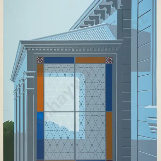 Peter Siddell 1982 - unframed screen print 133/150 "Window" H-540 W-410