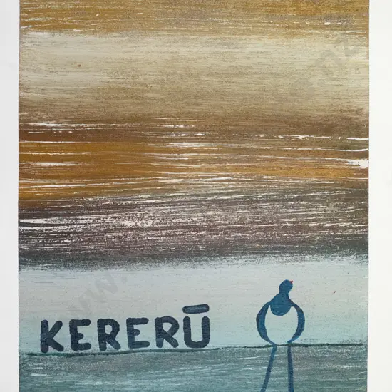 illegible signature 2022 - unframed oil - Kereru H-370 W-250