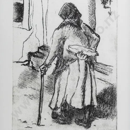 Belinda Innes - framed etching 3/20 "Agios Nikalaos" H-210 W-140