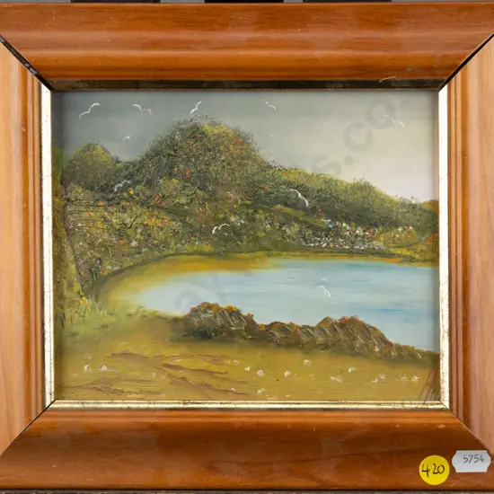 Ivan Hill1991 - framed acrylic "Saddle Hill From Bruces Rock" H-140 W-180