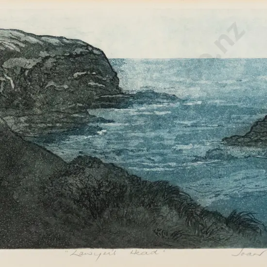 Joan Hardey - framed etching and aquatint 1/10 "Lawyer's Head" H-170 W-240