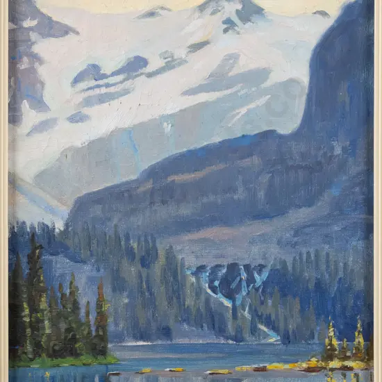 Duncan Darroch - framed oil "Glacier and Timber Slopes, Lake Louise" H-270 W-220