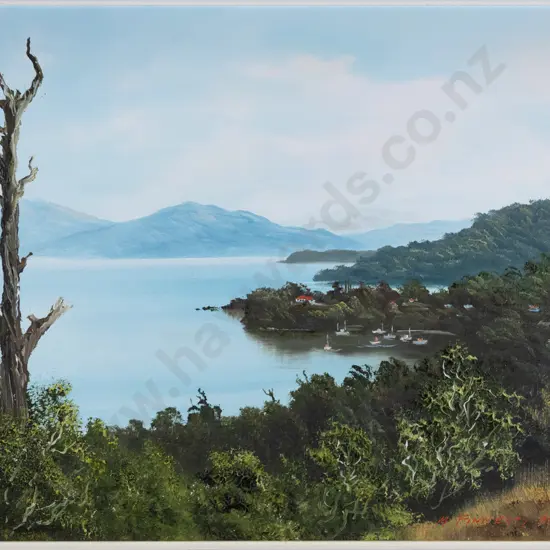 M Finnerty '05 - framed oil "Stewart Island" H-390 W-490