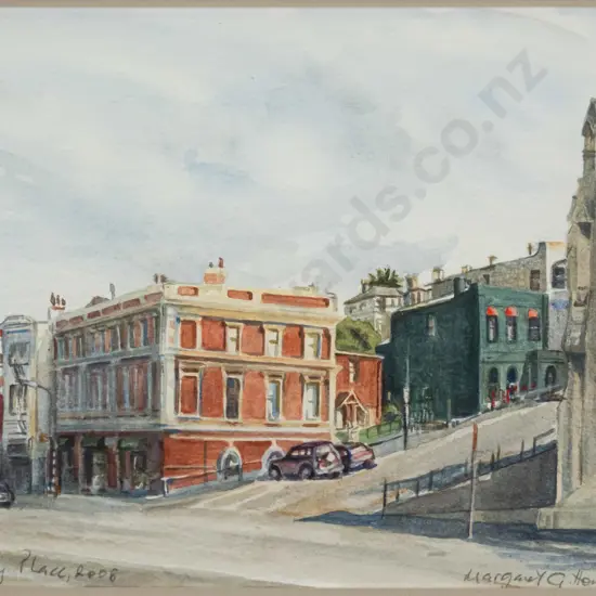 Margaret A Howard 2008 - framed watercolour "Moray Place" H-180 W-240