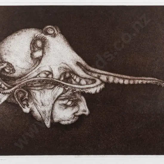 Barry Cleavin 1975 - framed etching 18/30 "For The True Anatomy" H-280 W-470