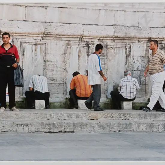 unsigned - framed photograph - people H-250 W-380