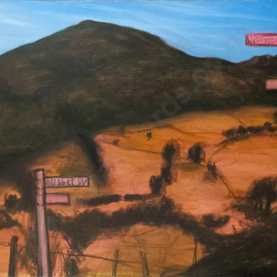 Liz Abbott 2006 - boxed oil on canvas "Mt Cargill" H-710 W-1060