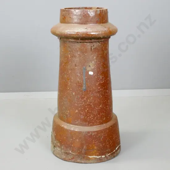 salt-glazed chimney pot - several glaze chips H-660 D-340