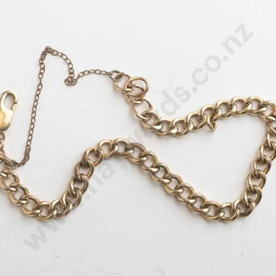 gold bracelet with safety chain
