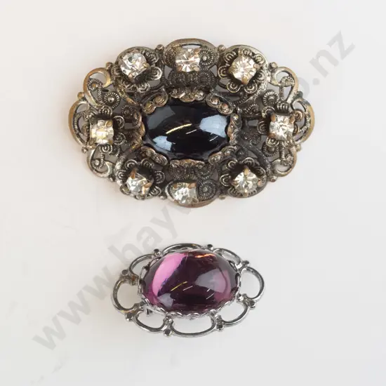 2 costume brooches