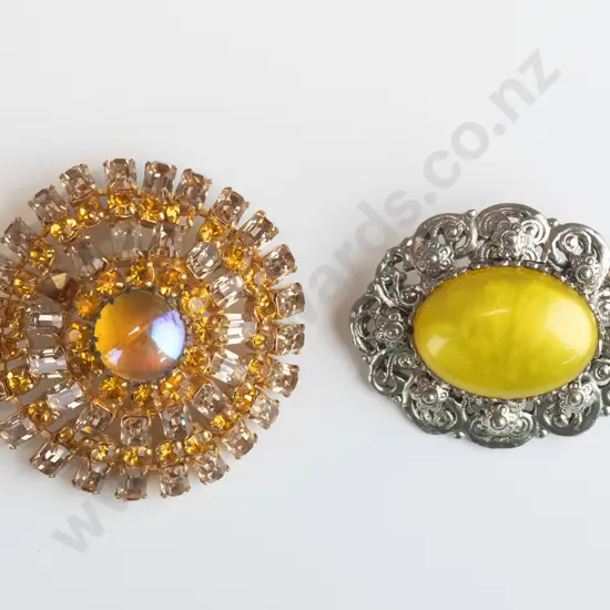 2 costume brooches