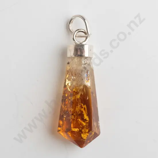 amber pendant stamped 925 no chain