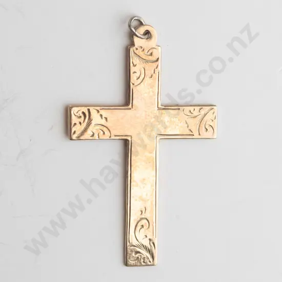 cross pendant stamped 9ct no chain