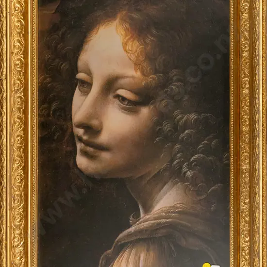 gilt framed print - Madonna of the Rocks - Leonardo H-515 W-340
