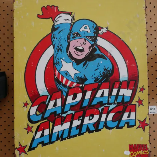 Captain American print on canvas