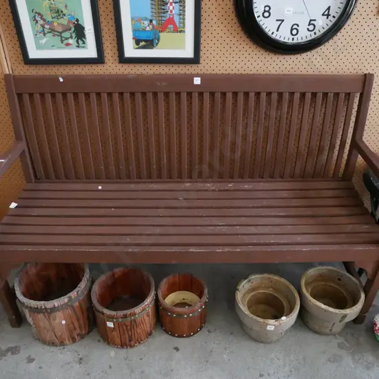 wooden garden bench seat