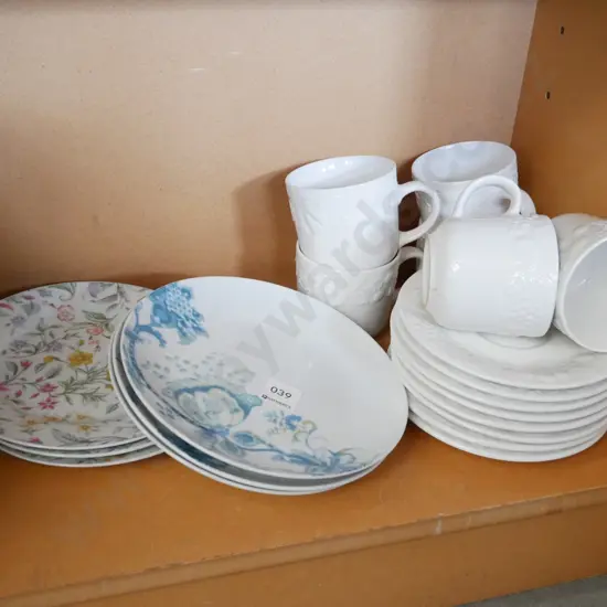 coffee cups saucers, side plates