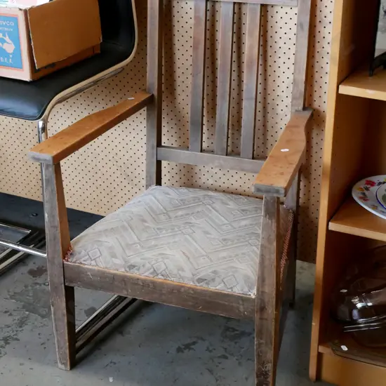 restorer's  wooden armchair