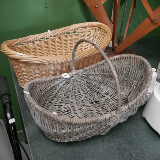 2x cane baskets