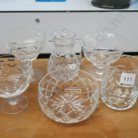 cut crystals bowls, jugs 