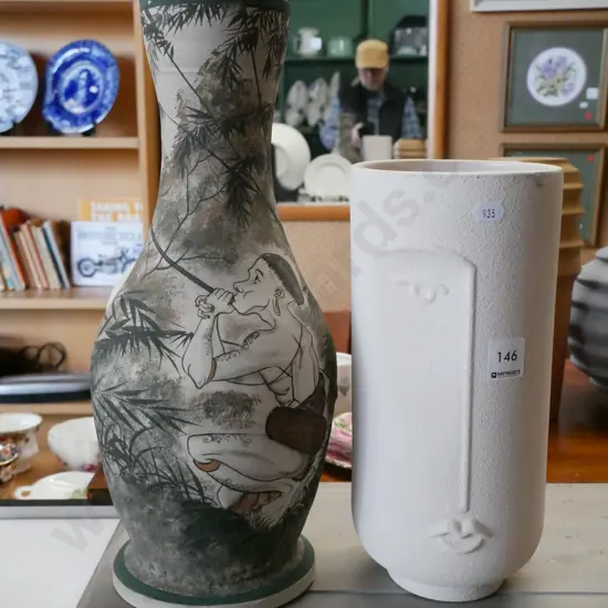 hand painted vase, modern vase H-400