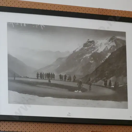 framed photo print - cyclists