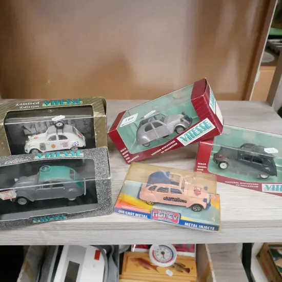 5x boxed Citroen model vehicles
