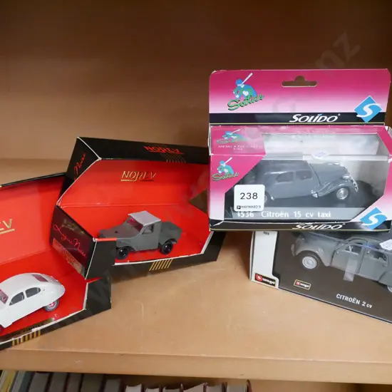 4x boxed Citroen model vehicles