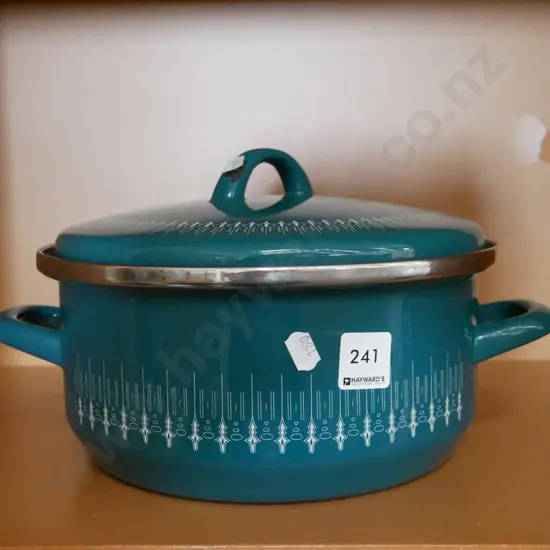 retro enamel lidded pot