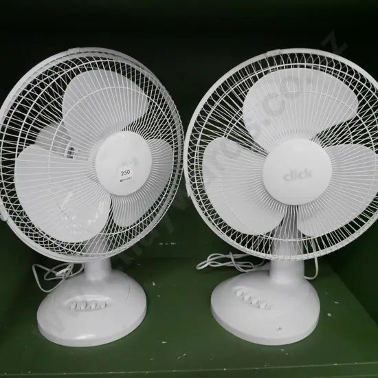 pair of Click table  fans 