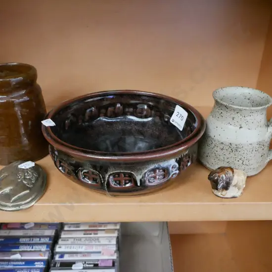 pottery canister, cup, bowl etc