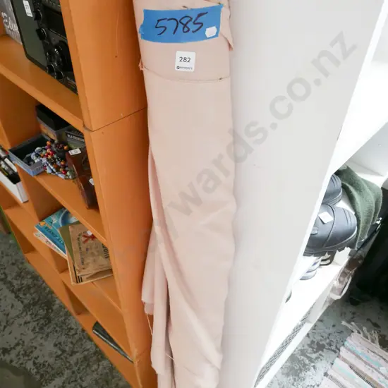 bolt of taupe fabric