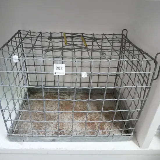 vintage metal pet carrier